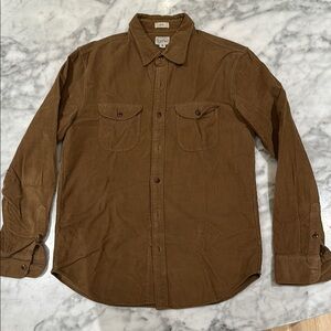 J. Crew Men’s Brown Corduroy Casual Button Up